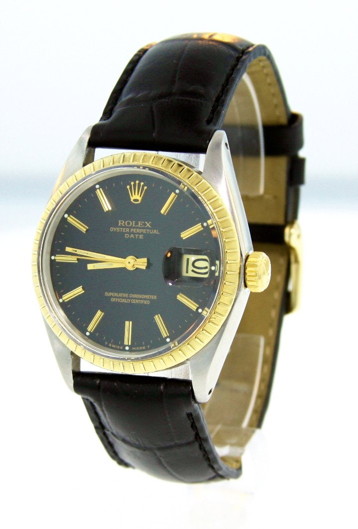 Gents Rolex Two Tone Date Model Wristwatch A3116: Gents Rolex Two Tone Date Model Wristwatch A3116. Good Condition! BK6551SK. One gents hand crafted and machine milled Rolex two tone Date Model wristwatch electronically tested stainless steel, Case: 