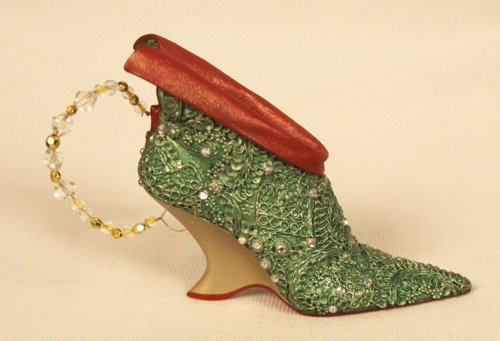 Miniature Porcelain 'Just The Right Shoe' "Bejeweled" C: "Miniature Porcelain 'Just The Right Shoe' "Bejeweled" Collectible #90216 BD130. Great Condition! BE12HE. Just the Right Shoe "Bejeweled" #90216 Collectible Miniature Shoe by Raine produced by Willits