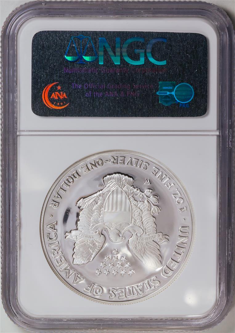 2006-W American Silver Eagle .999 Fine Silver Dollar Coin NGC PF70 Ultra Cameo: One 2006-W American Silver Eagle .999 Fine Silver Dollar Coin NGC PF70 Ultra Cameo.