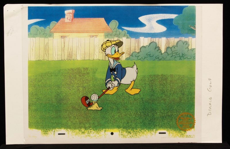 Walt Disney "How to Play Golf" Serigraph Cel DisneySer: Walt Disney How to Play Golf" Serigraph Cel DisneySeri65. Excellent Condition! TG82ZM. One animated original limited edition fine art serigraph cel from Walt Disney's "How to Play Golf" with Donald. C