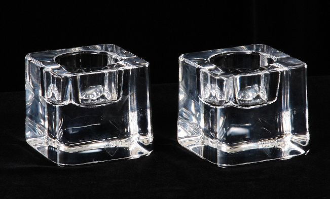 Vintage Orrefors "Ice Cube" Votives. Corral1: "Vintage Orrefors "Ice Cube" Votives. Corral1. Excellent Vintage Condition! SLKA. The inspiration and name for these charming votives doesn't get any simpler. Ice cube looks, well king size icecube, s