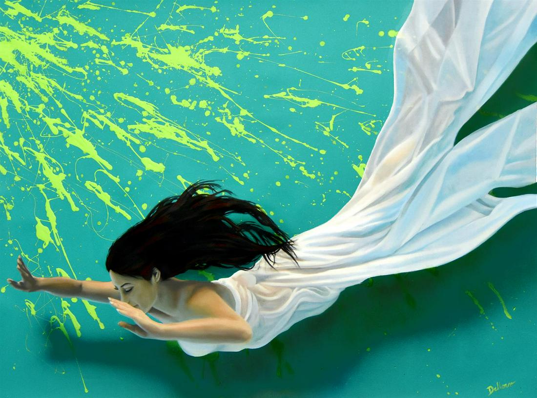 Letting Go by DELLORCO: DELLORCO has created this compelling 30x40" s/n giclee on canvas. W/COA