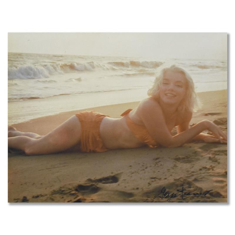 Marilyn Monroe by George Barris (1922-2016): "Marilyn Monroe: The Last Shoot" is a photograph printed from the original negative taken by George Barris (1922-2016). This photo is part of a series entitled "The Last Photos"; they were taken in 19