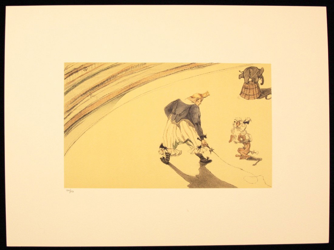 Toulouse-Lautrec "Clown Dresseur" Ltd Ed Litho A299: "Toulouse-Lautrec "Clown Dresseur" Ltd Ed Litho A299. Excellent Condition! TD13VS. Rare Limited Edition Crayon Drawn Lithograph of Toulouse-Lautrec's "Clown Dresseur", one of 39 drawings in his "The C