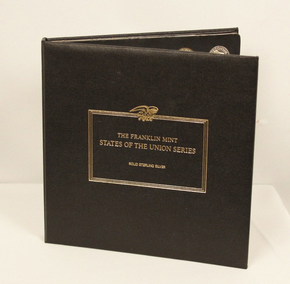 The Franklin Mint States of the Union Series Sterling M: "The Franklin Mint States of the Union Series Sterling Medals WBL5. Excellent Condition! LW155VX. This is a set of 50 sterling silver medals depicting each of the United States' 50 states, struck by T