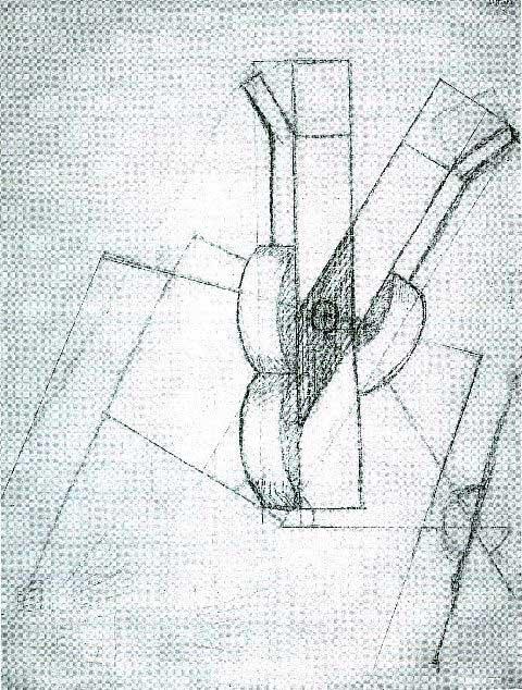 Juan Gris - Guitar [3]: Artist: Juan Gris - Title: Guitar [3] - Medium: Fine Art Reproduction Giclee on Canvas - Image Size: Approximately 20 inches x 15 inches - Unframed on Unstretched Canvas - Biography: José Victoriano