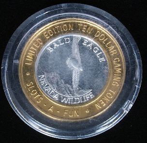 Limited Edition $10 Gaming Token from the 2006 Bald Eag: "Limited Edition $10 Gaming Token from the 2006 Bald Eagle Vevada Wildlife Las Vegas, Nevada GT78. This Gaming Token is listed in AS-IS condition. PT01YH Limited Edition $10 Gaming Token from the 2006