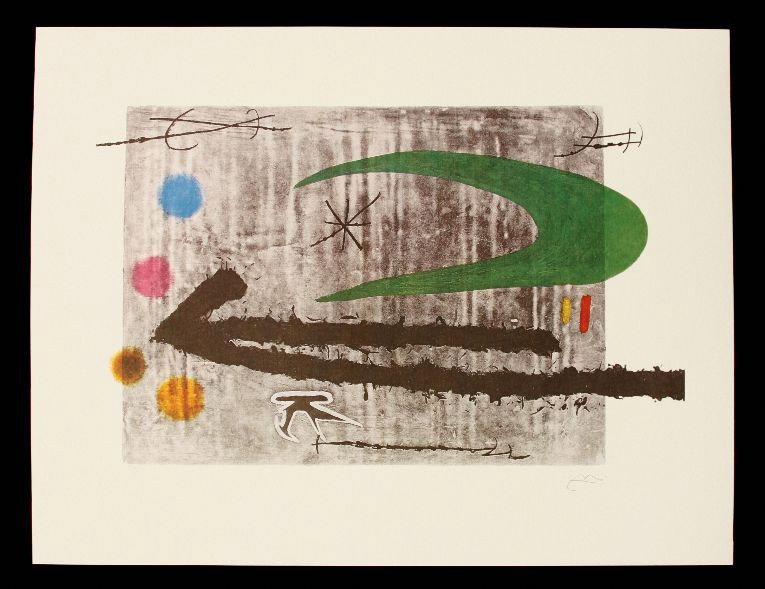 Joan Miro "Toward the Left" Fine Art Print AP47: "Joan Miro "Toward the Left" Fine Art Print AP47. Excellent Condition! VG9JN. One fine art print of "Toward the Left" by Joan Miro. Limited edition hand numbered print of 500 with Certificate of Authe