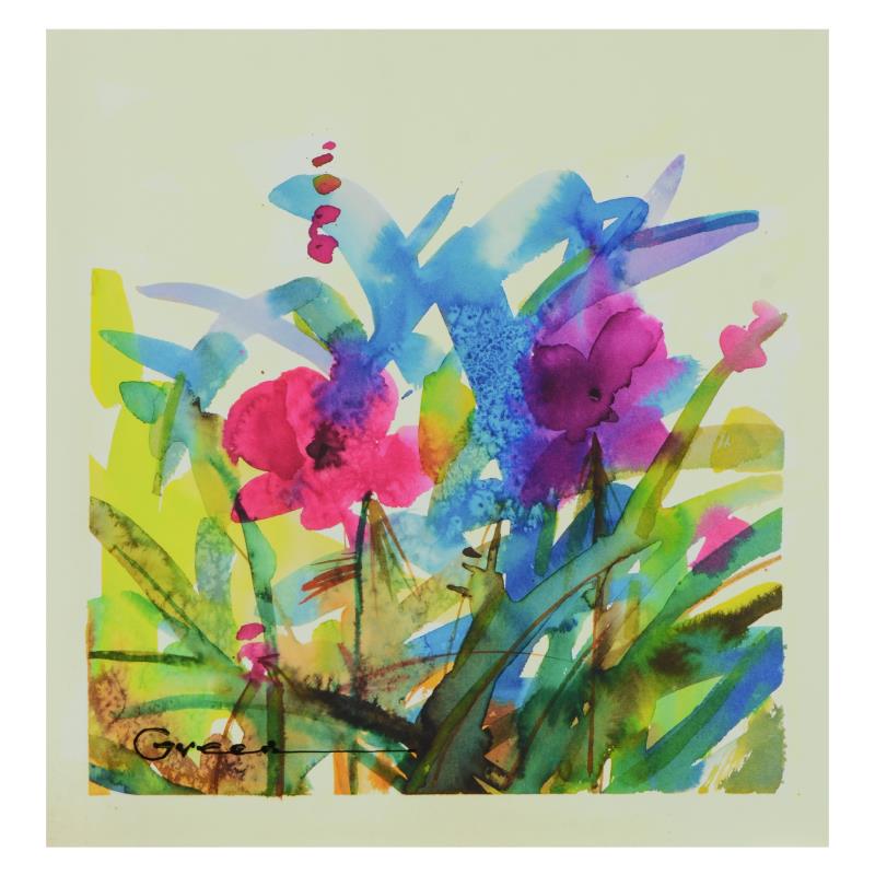 Water I by Green, Maya: "Water I" is a limited edition giclee on canvas by Maya Green, numbered inverso and hand signed by the artist. Includes Letter of Authenticity. Measures approx. 16" x 16" (image).