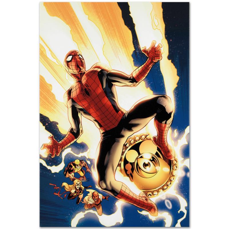 New Avengers #4 by Marvel Comics: A piece of comic book history, this limited edition, from original art by Stuart Immonen, depicts the classic character Spider-Man fighting along side other Marvel heroes. Stuart Immonen is a Canadian