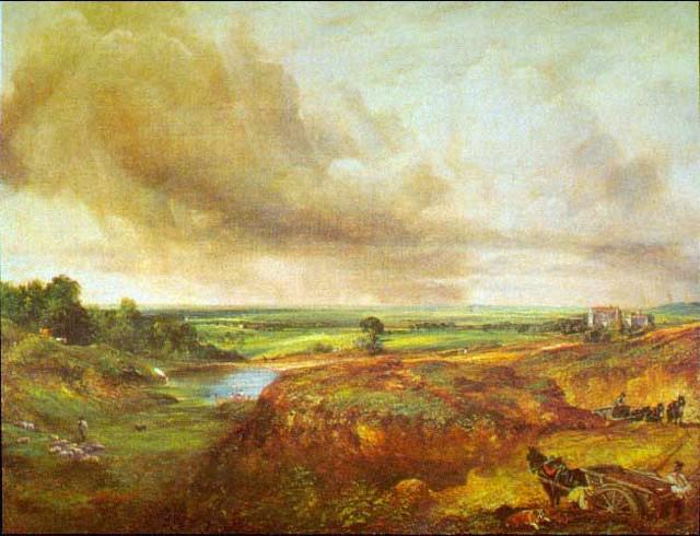 Constable - Hampstead Heath: Artist: John Constable - Title: Hampstead Heath - Medium: Fine Art Reproduction Giclee on Canvas - Image Size: Approximately 15.5 inches x 20 inches - Unframed on Unstretched Canvas - Biography: John