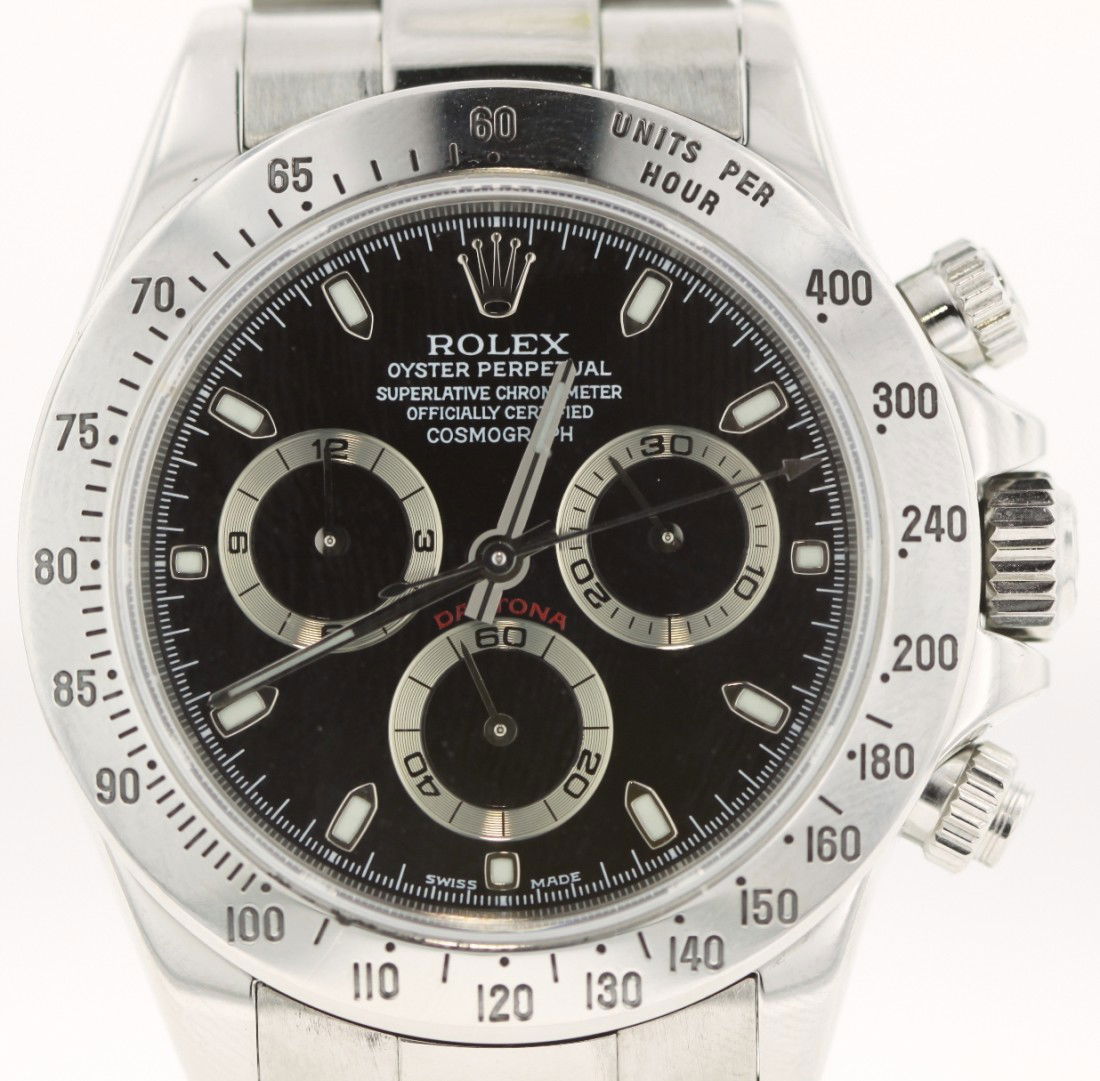 Rolex Daytona Stainless Steel Watch Cosmograph #116520 : "Rolex Daytona Stainless Steel Watch Cosmograph #116520 A3310. Excellent Condition! NL1029EV. Rolex Daytona Stainless Steel Watch Cosmograph #116520A. This box comes complete with box, original papers
