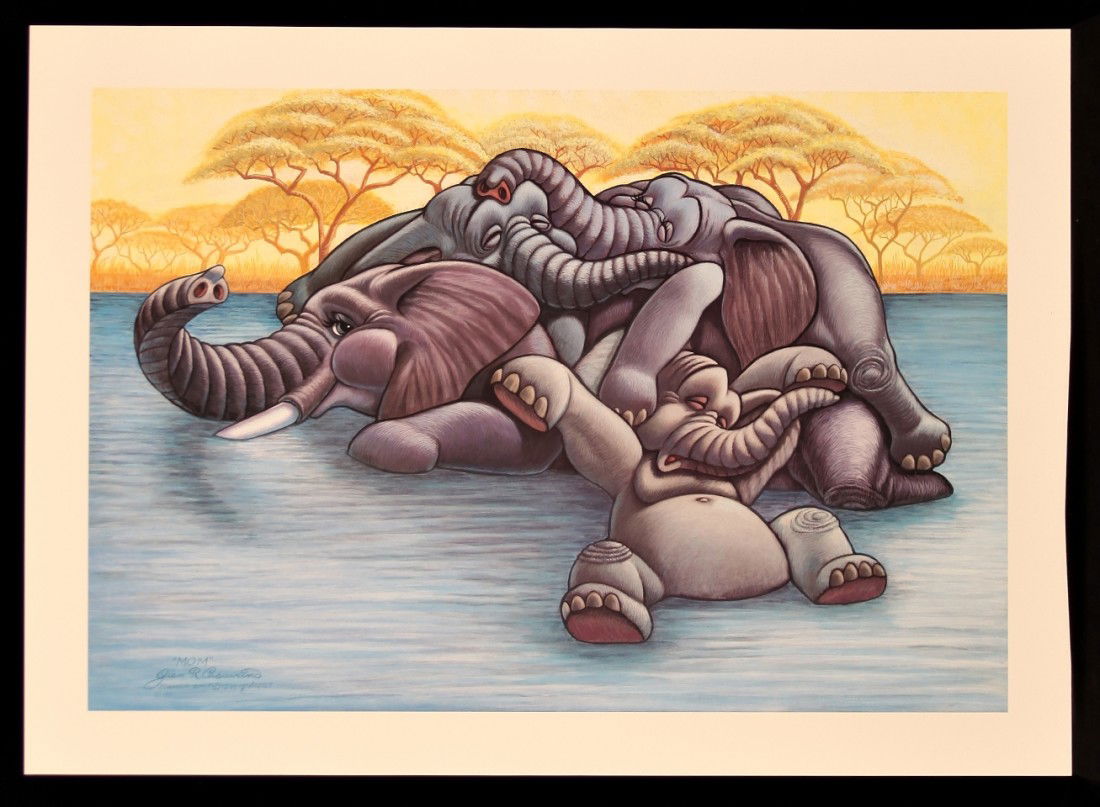 Mom by G.R. Cassarino Walt Disney Artist AP284: "Mom by G.R. Cassarino Walt Disney Artist. Excellent Condition! WZ6CS. You haven't seen "Wildlife" until you've seen Cassarino. Former Walt Disney Artist G.R. Cassarino utilizes the style and techniqu