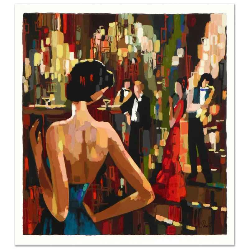 Cocktail by Panto, Nelly: "Cocktail" is a limited edition serigraph on paper, numbered and hand signed by Nelly Panto. Includes Certificate of Authenticity. Measures approx. 15" x 16.5" (border), 14" x 15" (image).