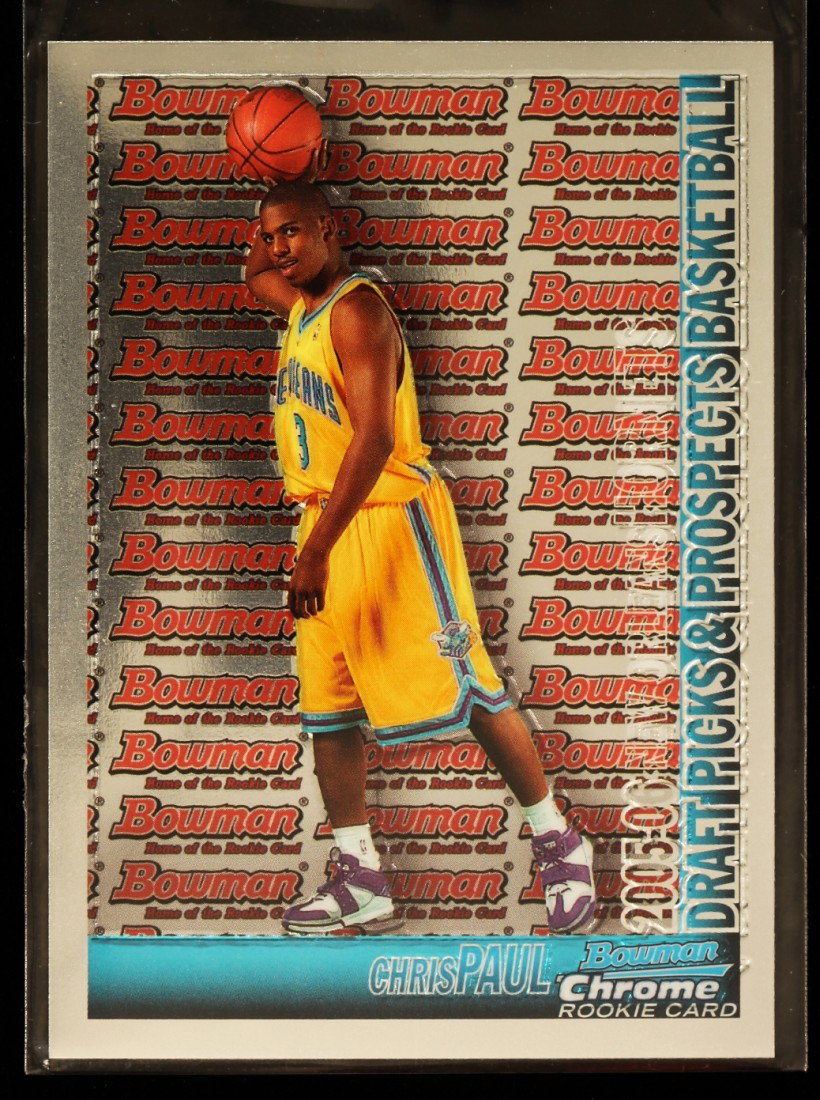 2005 Bowman Chrome Chris Paul Rookie Card C290: "2005 Bowman Chrome Chris Paul Rookie Card C290. As-Is Condition! LH12PS. One 2005 Bowman Chrome Chris Paul Rookie Card #111. Team: New Orleans Hornets. Thank you for viewing this lot. We are always a