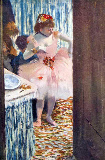 Edgar Degas - Dancer In The Loge: Artist: Degas - Title: Dancer In The Loge - Medium: Fine Art Reproduction Giclee on Archival Canvas - Image Size: Approximately 20 inches x 13 inches - Framed: Unframed on Unstretched Canvas - Edgar D