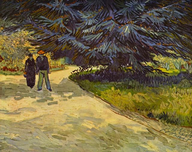 Van Gogh - Park Arles: Artist: Vincent Van Gogh - Title: Park Arles - Medium: Fine Art Reproduction Giclee on Archival Canvas - Image Size: Approximately 15.75 inches x 20 inches - Unframed on Unstretched Canvas - Biography