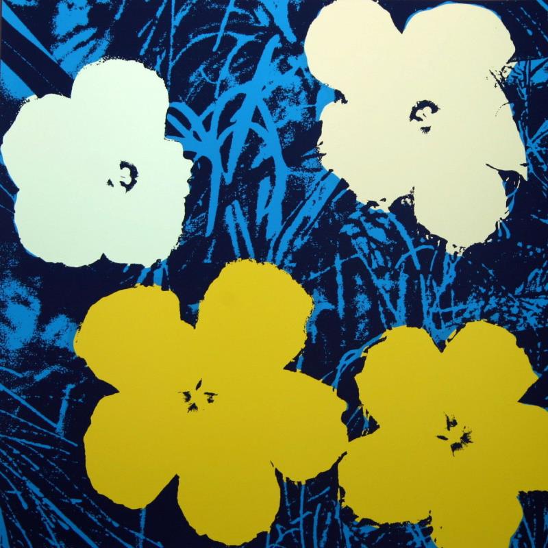 Flowers 11.72 by Warhol, Andy: "Flowers 11.72" is a silk screen print on paper (open edition) from Sunday B Morning featuring the works of Andy Warhol. The piece is stamped in blue on the back with "Published by Sunday B. Morning" 