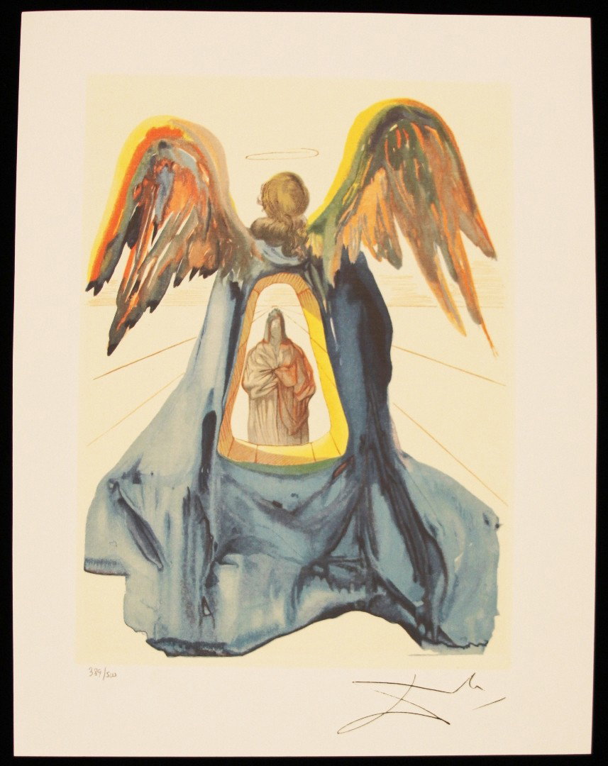Salvador Dali "Dante Purified" Fine Art Print AP518: "Salvador Dali "Dante Purified" Fine Art Print AP518. Excellent Condition! AC12VL. One fine art print of "Dante Purified" by Salvador Dali. Limited edition hand numbered print of 500 with Certificate 