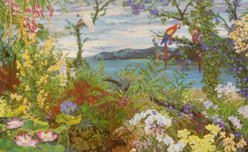 Lost Lagoon by John Powell on paper: Serigraph on paper, 30 x 48, unframed w/COA