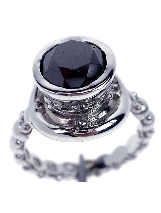 14KT White Gold Declasse Diamond Ring A2800: 14KT White Gold Declasse Diamond Ring A2800. New Condition! One electronically tested 14KT white gold ladies cast diamond solitaire ring. Good workmanship. The featured diamond is set within a stylize