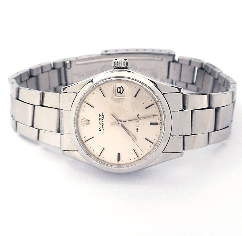 Rolex Oyster Date Precision Wristwatch A3331: Rolex Oyster Date Precision Wristwatch A3331. Great Condition! CS657WA. One, hand crafted and machine milled Rolex Stainless Steel Oyster Date Precision wristwatch electronically tested. Circa: 1968.
