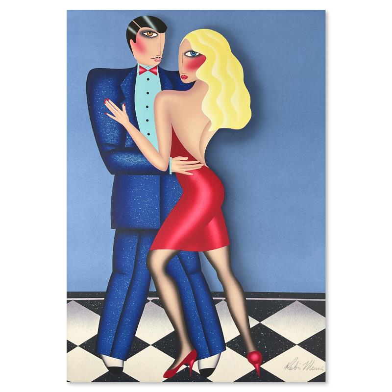 The Dance by Morris, Robin: The Dance by Morris, Robin. "The Dance" is a limited edition lithograph on paper by Robin Morris, numbered and hand signed by the artist. Includes Letter of Authenticity. Measures approx. 20" x 29" (i