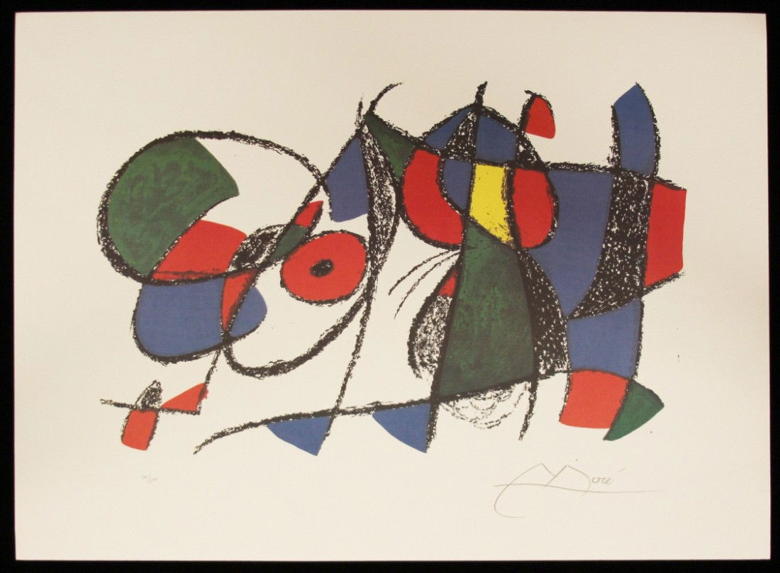 Joan Miro "Volume II-Litho VIII" Fine Art Print AP501: "Joan Miro "Volume II-Litho VIII" Fine Art Print AP501. Excellent Condition! YS61EE. One fine art print of "Volume II - Litho VIII" by Joan Miro. Limited edition hand numbered print of 500 with Certif