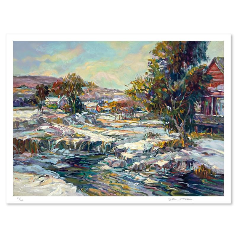 The Thaw by Plisson, Henri: The Thaw by Plisson, Henri. Please see photos and description for all available information. "The Thaw" is a SOLD OUT limited edition serigraph on paper by Henri Plisson (1933-2006), numbered 350/350