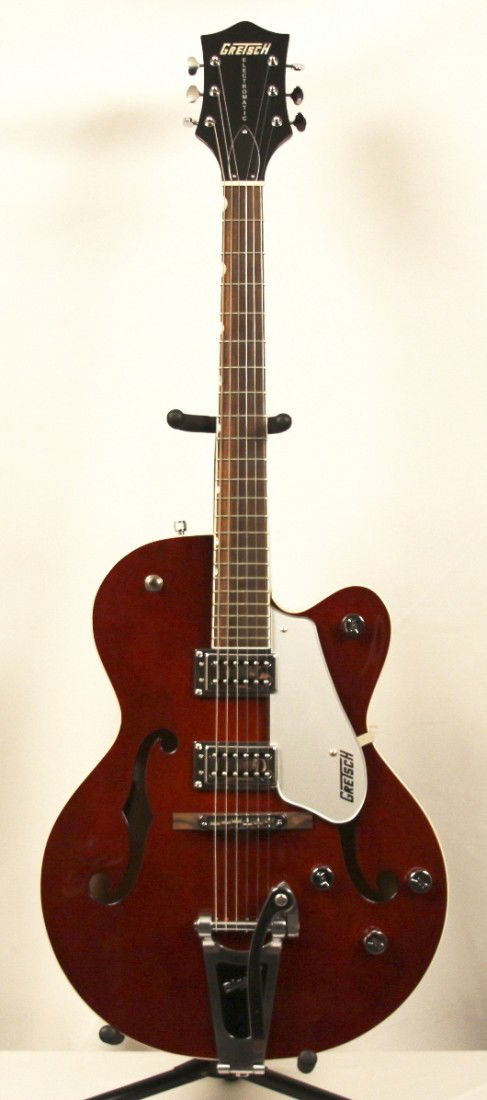 Gretsch Electromatic G5120 Guitar MGUI16: "Gretsch Electromatic G5120 Guitar MGUI16. Like New Condition! FA144CB. Looking very similar to what George Harrison played on Ed Sullivan, this hollowbody electric guitar with aple top, back, sides,