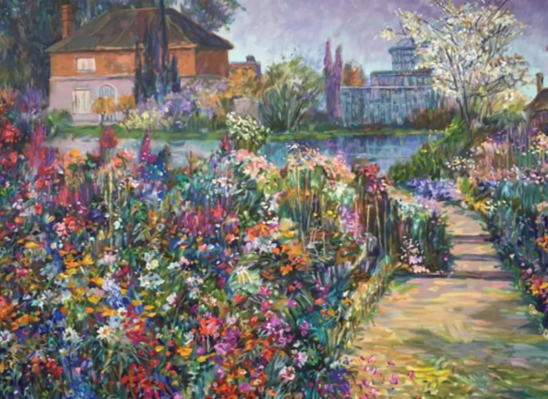 On Crystal Pond by Henri Plisson on paper: Serigraph on paper, 30 x 40, unframed w/COA