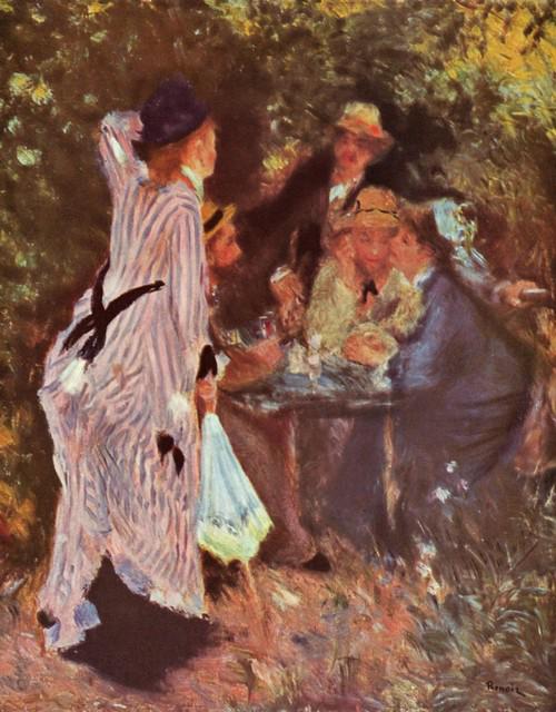 Renoir - In The Garden (In The Garden Bower Of Moulin De La Galette): Artist: Pierre-Auguste Renoir 1841-1919 - Title: In The Garden (In The Garden Bower Of Moulin De La Galette) - Medium: Fine Art Reproduction Giclee on Canvas - Image Size: Approximately 20 inches x 15