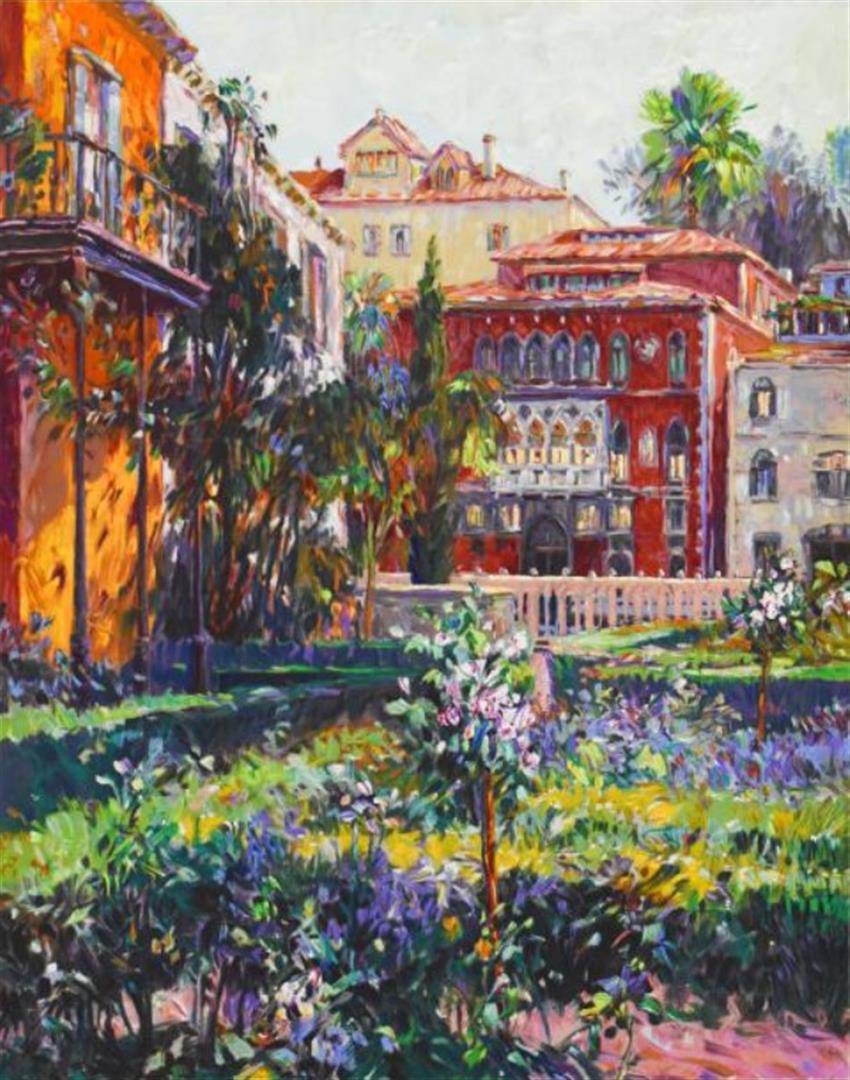 Venetian Summer by Henri Plisson on paper: Serigraph on paper, 30 x 24, unframed w/COA