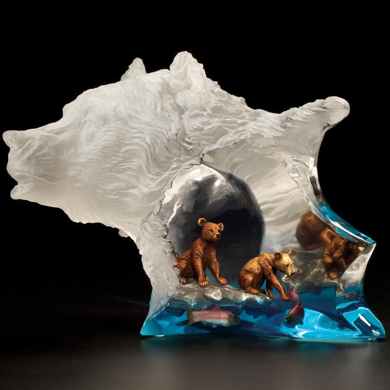 Mother's Pride by Cantrell, Kitty: Mother's Pride by Cantrell, Kitty. "Mother's Pride" is a limited edition mixed media lucite sculpture by Kitty Cantrell. Engraved with the artists signature and number, this piece comes with a certifi