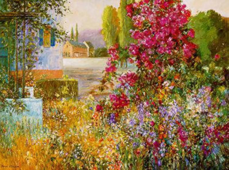 La Vie En Rose by Henri Plisson on paper: Serigraph on paper, 33.3 X 25, unframed w/COA