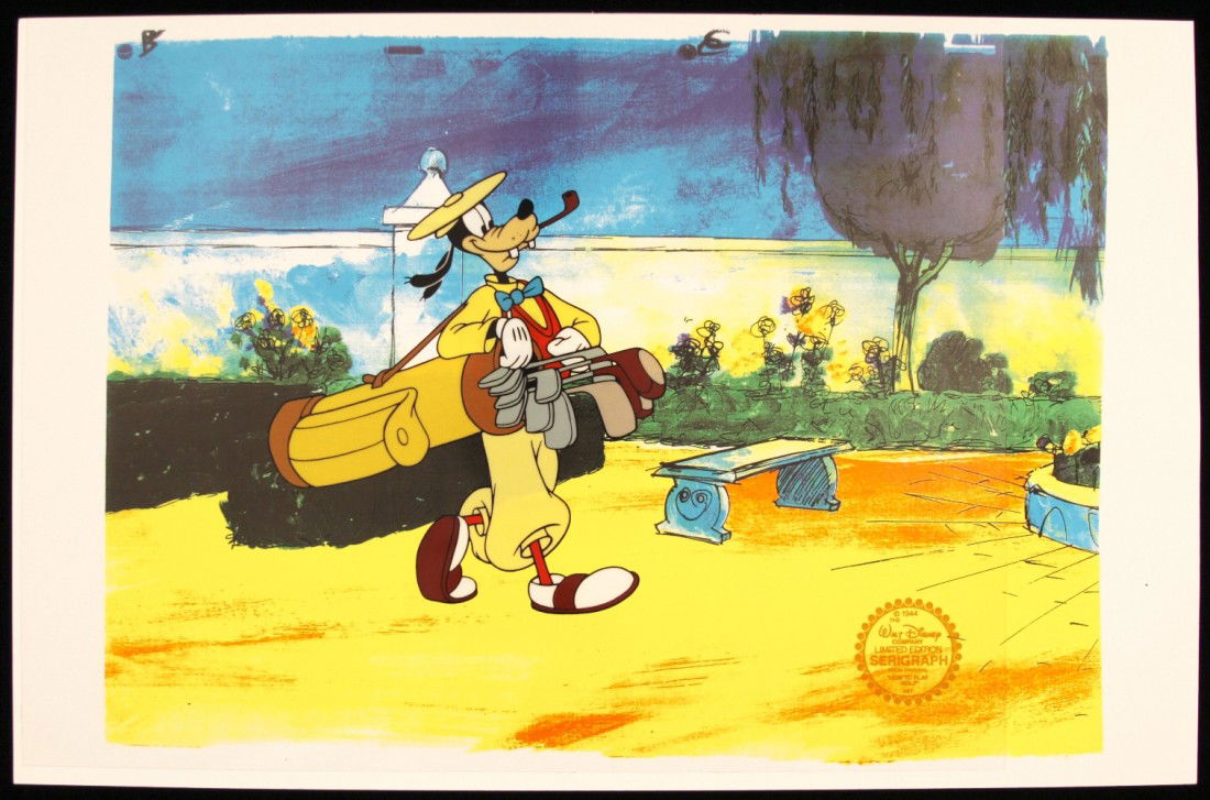 Walt Disney "How to Play Golf" Serigraph Cel DisneySeri: "Walt Disney "How to Play Golf" Serigraph Cel DisneySeri159. Excellent Condition! FU82TH. One original limited edition fine art serigraph cel from Walt Disney's "How to Play Golf". Comes with a certif