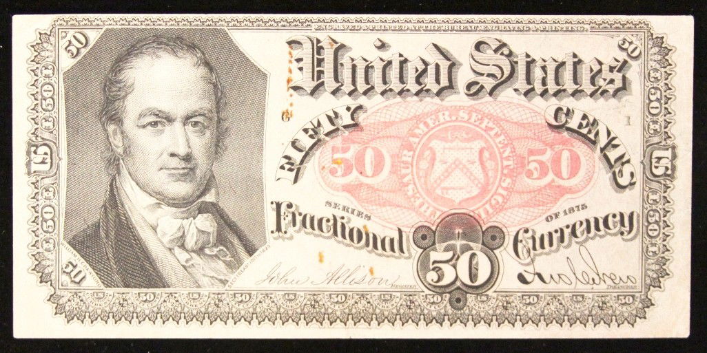 1875 50 Cent Fractional Currency Paper Note BD309: "1875 50 Cent Fractional Currency Paper Note BD309. As-Is Condition! UH42YC. 1875 50 Cent Fractional Currency Paper Note. Thank you for viewing this lot. We are always adding new inventory and new auc