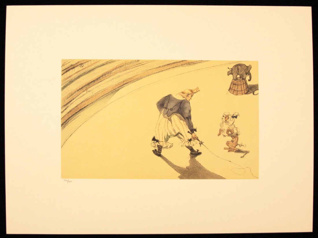 Toulouse-Lautrec "Clown Dresseur" Ltd Ed Litho A297: "Toulouse-Lautrec "Clown Dresseur" Ltd Ed Litho A297. Excellent Condition! RQ13EM. Rare Limited Edition Crayon Drawn Lithograph of Toulouse-Lautrec's "Clown Dresseur", one of 39 drawings in his "The C