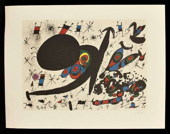 Joan Miro "Hommage to Joan Pratt" Fine Art Print AP45: "Joan Miro "Hommage to Joan Pratt" Fine Art Print AP45. Excellent Condition! VB9GP. One fine art print of "Hommage to Joan Pratt" by Joan Miro. Limited edition hand numbered print of 500 with Certific