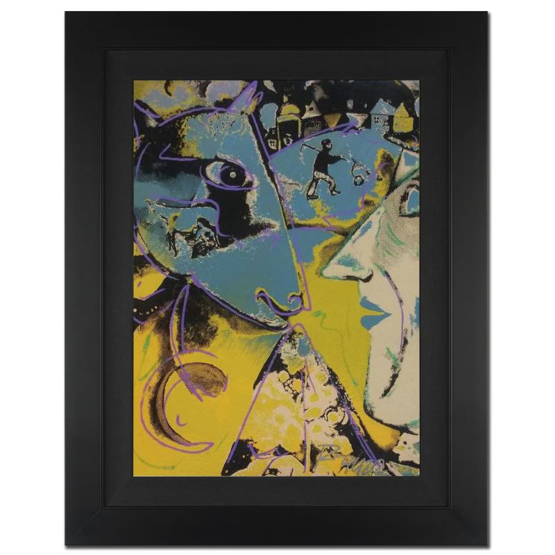 Farmer and His Cow by "Ringo" Daniel Funes: Farmer and His Cow by "Ringo" Daniel Funes. Please see photos and description for all available information. "Farmer and His Cow" is a one-of-a-kind hand-pulled silkscreen and mixed media painting on 
