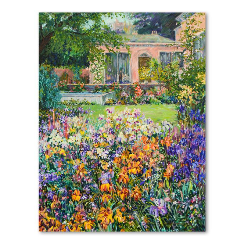 Parisian Courtyard by Henri Plisson on paper: Serigraph on paper, 33.25 x 25, unframed w/COA