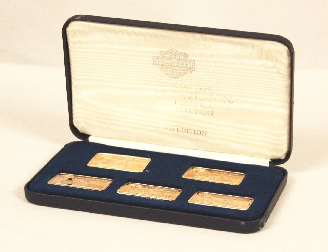 1995 Harley-Davidson American Classics Silver Ingot Col: "1995 Harley-Davidson American Classics .999 Fine Silver Ingot Collection CS196. Great Condition! MR112BN. 1995 Official Harley-Davidson American Classics Ingot Collection. Limited Edition! Ingots dep