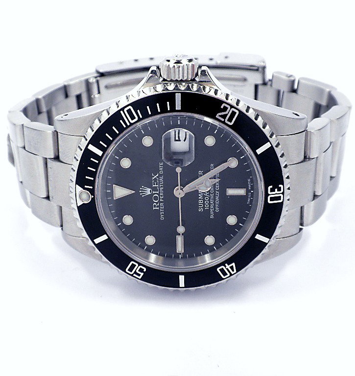 Rolex Stainless Steel Submariner Wristwatch ML12: "Rolex Stainless Steel Submariner Wristwatch ML12. Great Condition! TM1544WH. One gents, hand crafted and machine milled Rolex Stainless Steel Submariner model wristwatch electronically tested. Case: 