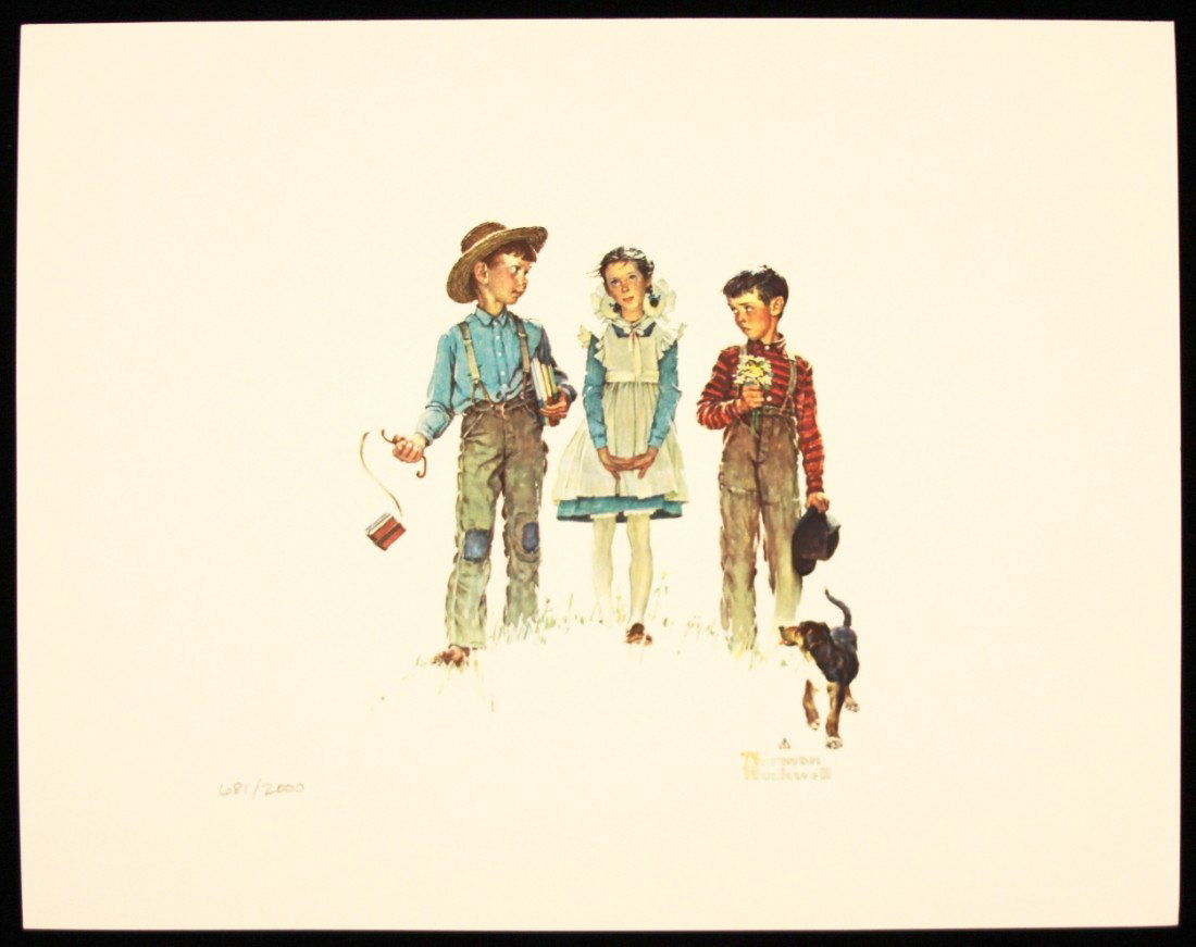 Norman Rockwell "Me and My Pal, Young Man's Fancy" Fine: Norman Rockwell Me and My Pal, Young Man's Fancy" Fine Art Print AP511. Excellent Condition! FE61MC. One fine art print of "Me and My Pal, Young Man's Fancy" by Norman Rockwell. Limited edition hand n