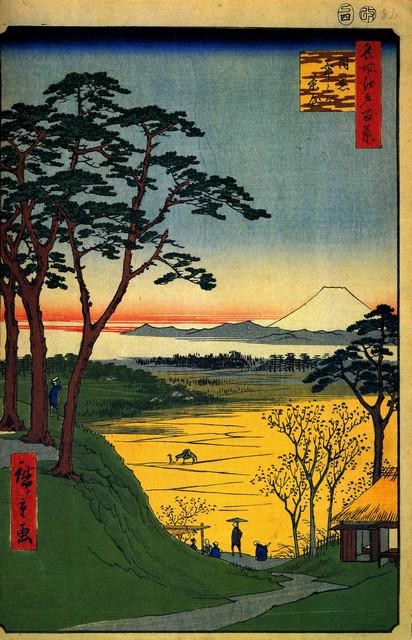 Hiroshige - Grandpas Treehouse: Artist: Utagawa Hiroshige - Title: Grandpas Treehouse - Medium: Fine Art Giclee on Canvas - Image Size: Approximately 32 inches x 20.5 inches - Unframed on Unstretched Canvas - Biography: (1797 - 12 O