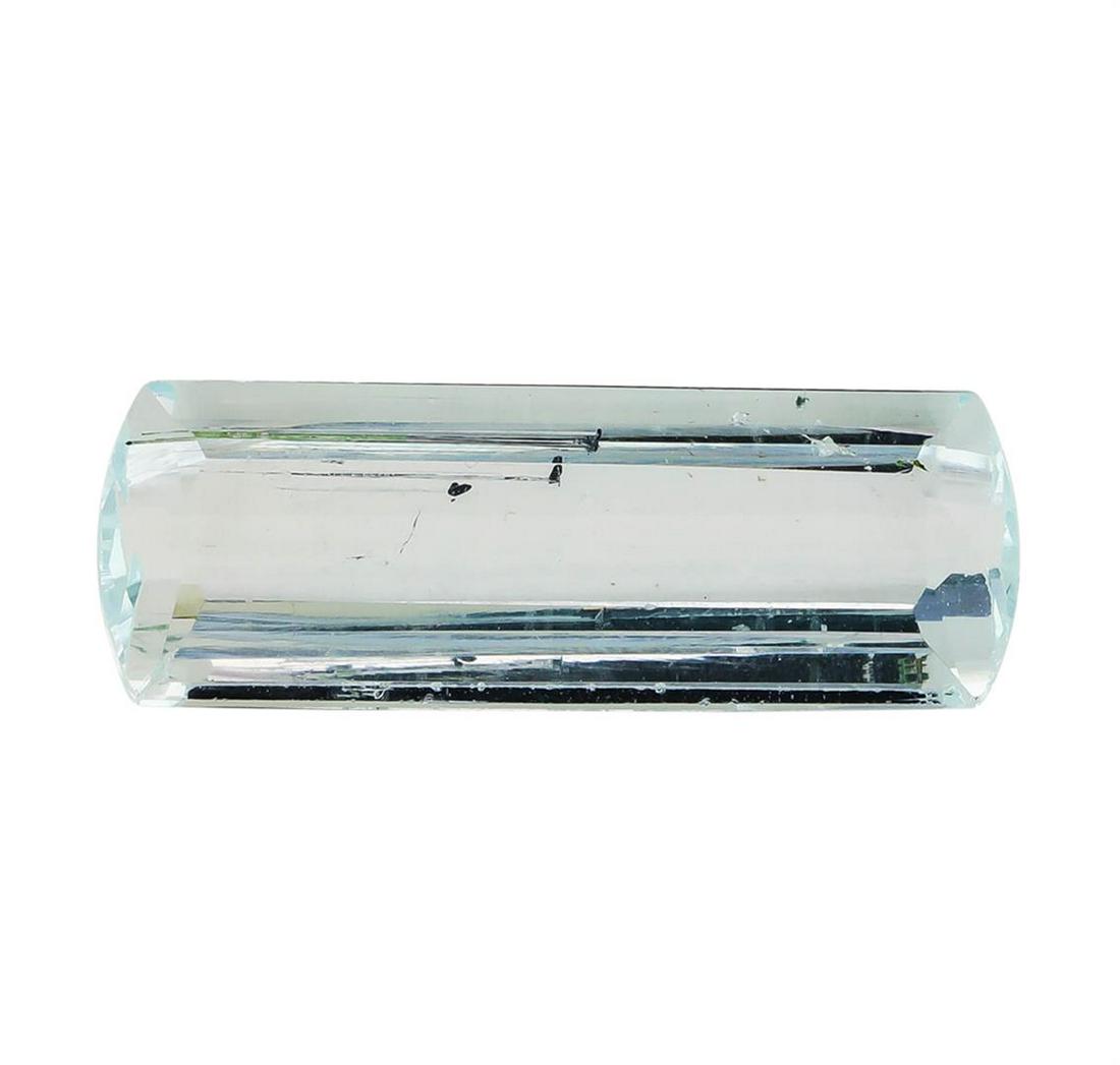 6.50 ct.Natural Rectangle Cushion Cut Aquamarine: One natural rectangle cushion cut aquamarine with an exact weight of 6.50 ct., clarity is slightly included, slightly grayish greenish blue. Gemological Appraisals Services estimates the retail value 