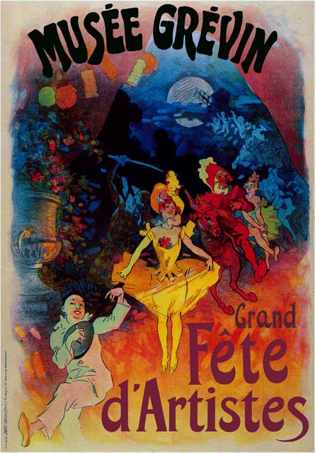 Jules Cheret - Musee Grevin-Grand: Artist: Jules Cheret - Title: Musee Grevin-Grand - Medium: Fine Art Reproduction Giclee on Canvas - Image Size: Approximately 20 inches x 14 inches - Unframed on Unstretched Canvas - Jules Cheret, (bo