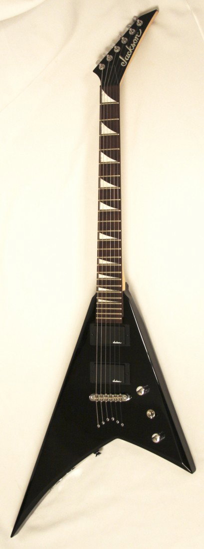 Jackson 73S2 Randy Rhoads Guitar MGUI6: "Jackson 73S2 Randy Rhoads Guitar MGUI6. Excellent Condition! CA281VR. The sleek, offset-V Jackson Randy Rhoads is the celebrated heart from which the Jackson Bloodline is pumped. The guitar features 