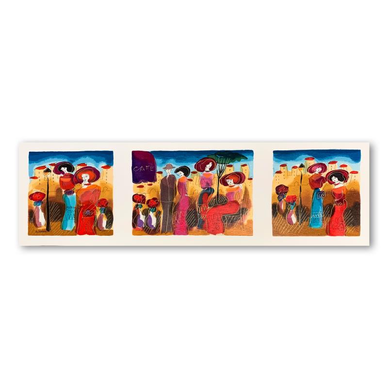 Untitled VI by Leider, Moshe: Untitled VI by Leider, Moshe. This is a limited edition serigraph on paper by Moshe Leider. It is numbered and hand signed and includes a letter of authenticity. Measures approximately 8" x 26" (image