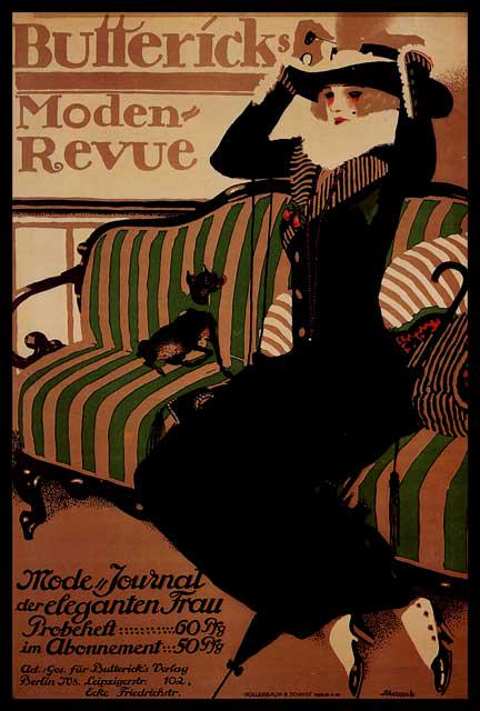 Paul Scheurich - Buttericks Revue: Artist: Paul Scheurich - Title: Buttericks Revue - Medium: Fine Art Reproduction Giclee on Canvas - Image Size: Approximately 32 inches x 21.5 inches - Unframed on Unstretched Canvas -